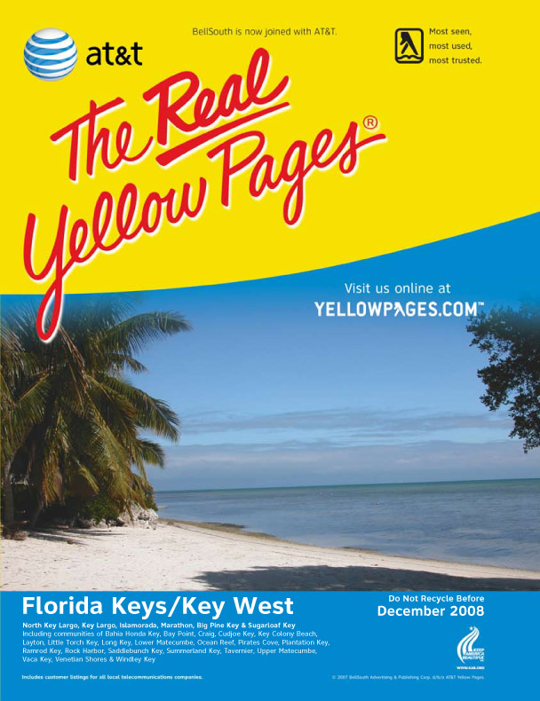 2008 Yellow Pages cover